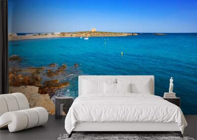 tabarca island alicante mediterranean blue sea Wall mural