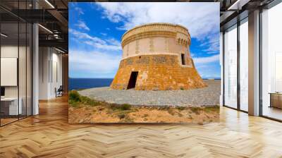 Torre de Fornells tower in Menorca at Balearic islands Wall mural