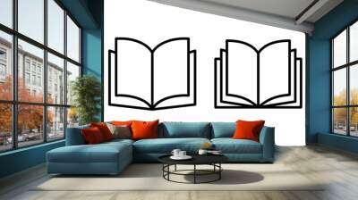 Book icon vector for web and mobile app. open book sign and symbol. ebook icon Wall mural