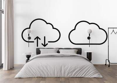 Cloud icon vector for web and mobile app. cloud sign and symbol Wall mural