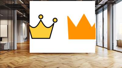 Crown icon set for web and mobile app. crown sign and symbol Wall mural