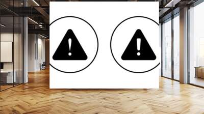 Exclamation danger sign for web and mobile app. attention sign and symbol. Hazard warning attention sign Wall mural