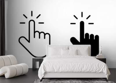 Hand cursor icon vector for web and mobile app. cursor sign and symbol. hand cursor icon clik Wall mural