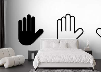 Hand icon vector for web and mobile app. hand sign and symbol. hand gesture Wall mural