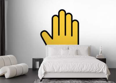 Hand icon vector for web and mobile app. hand sign and symbol. hand gesture Wall mural