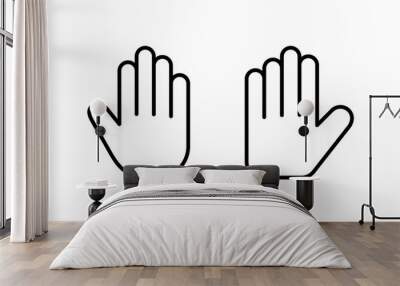 Hand icon vector for web and mobile app. hand sign and symbol. hand gesture Wall mural