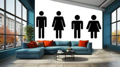 Man and woman icon vector for web and mobile app. male and female sign and symbol. Girls and boys Wall mural