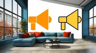 Megaphone icon set for web and mobile app. Loudspeaker sign and symbol Wall mural