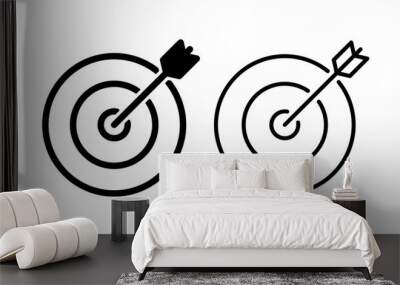 Target icon vector for web and mobile app. goal icon vector. target marketing sign and symbol Wall mural