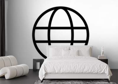 Web icon vector for web and mobile app. go to web sign and symbol. web click icon. Global search icon Wall mural