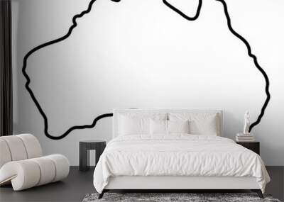 australia map line Wall mural