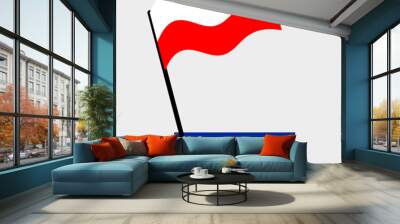 poland national flag designed for Europe football championship in 2024 Wall mural