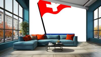 switzerland national flag designed for Europe football championship in 2024 Wall mural