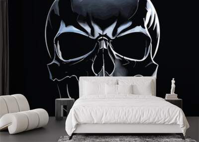 vintage skull monster art design illustration Wall mural