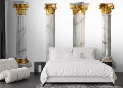 Set of ancient columns. Elements of ancient architecture. Edited AI illustration.	 Wall mural