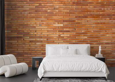 vintage bricks wall texture and cement floor background. Wall mural