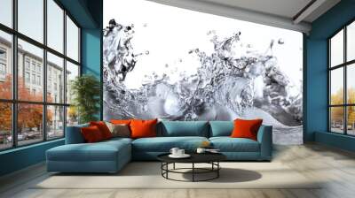 Water crashing and splashing creating a dynamic wave Wall mural