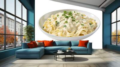 a delicious bowl of pasta with rich tomato sauce Wall mural