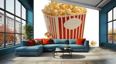 popcorn bucket isolated on transparent background png Wall mural