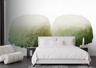 Two grains of rice on a green background Wall mural