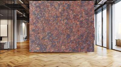 Rusty iron background with speckles and dirt Wall mural