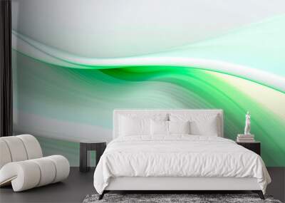 very soft white and green background Wall mural