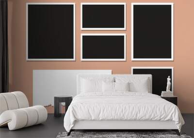 Collage effect photo frames background Wall mural