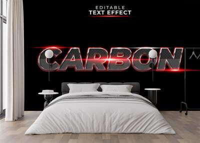 Carbon editable text effect Wall mural