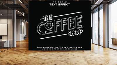 Coffe shop editable text effect Wall mural