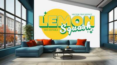 Lemon squash editable text effect Wall mural