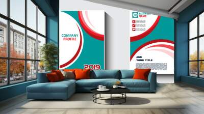 Business vector set company profile Wall mural