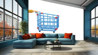 3d Rendering empty cart Illustration Wall mural