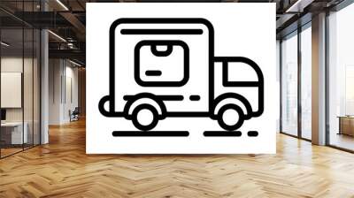 delivery truck icon Wall mural