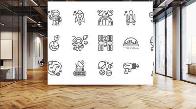 space 2 icon set. Outline Style. each made in 64x64 pixel Wall mural