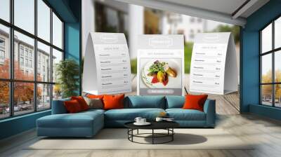 Classy Food Menu 4 Table Tent Wall mural