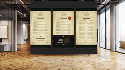 Elegant Food Menu Template Wall mural