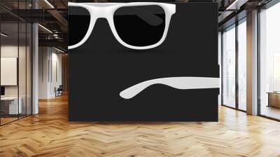 Sunglasses woman, Web site page and mobile app design element. Summer Sunglasses, Realistic mockup. Fashion accessory. Isolated on white background. Wall mural