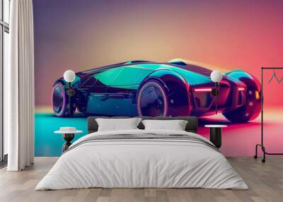 a black and blue futuristic car Wall mural