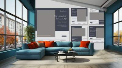 Luxury apartment real estate social media post template Wall mural