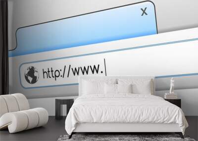 Web browser concept with address and navigation bar. Vector illustration. Wall mural