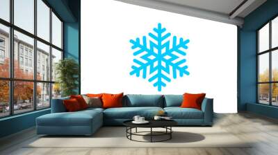 blue snowflake element set vector Wall mural