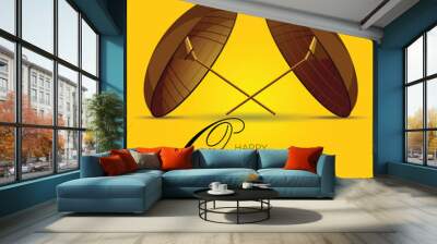 Happy Onam festival of South India Kerala. Illustration background. Wall mural