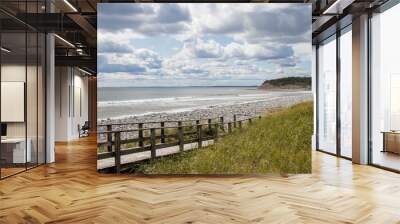 Boardwalk at Lawrencetown Beach Provincial Park, Nova Scotia, Canada Wall mural