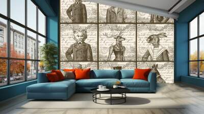 animals portrait Wall mural