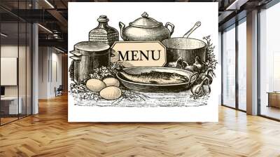 Menu Wall mural