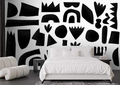 Scandinavian vector Collection cut out shape with texture Wall mural