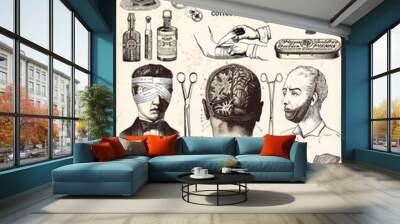 Steampunk Collection Médecine Wall mural