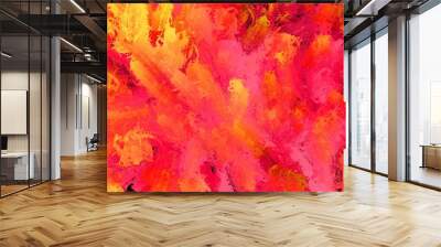 flame pattern, orange digital painting with 3d effect Wall mural