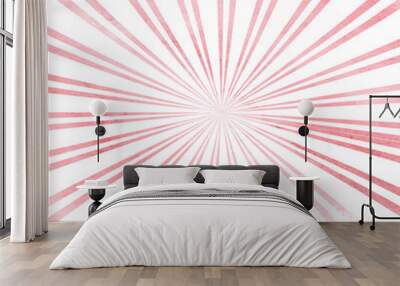 pink watercolor rays Wall mural