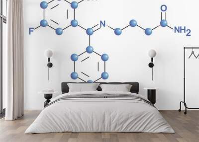 Progabide is an analogue and prodrug of g aminobutyric acid used in the treatment of epilepsy. Via conversion into GABA, progabide behaves as an agonist of the GABAA, GABAB, and GABAA r receptors. Wall mural